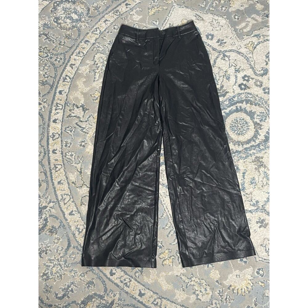 Commando Faux Leather Wide Leg Pants Black Size Medium